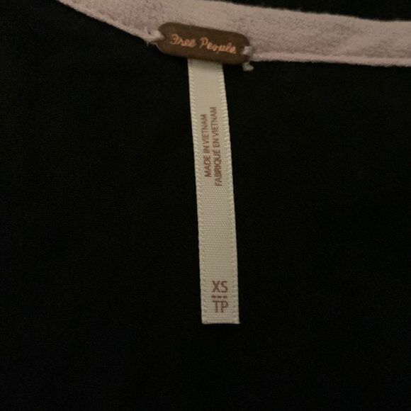 Free People One Shoulder Black & Purple Tie Tank Top NWT - Picture 5 of 6